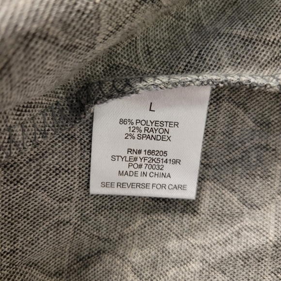 Lucky Brand knit V-neck Button front dress billowy balloon sleeve dress size L - Picture 9 of 12